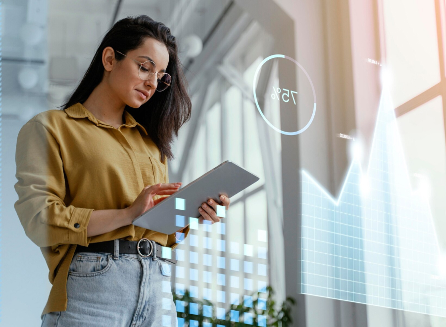 Mujer con tablet